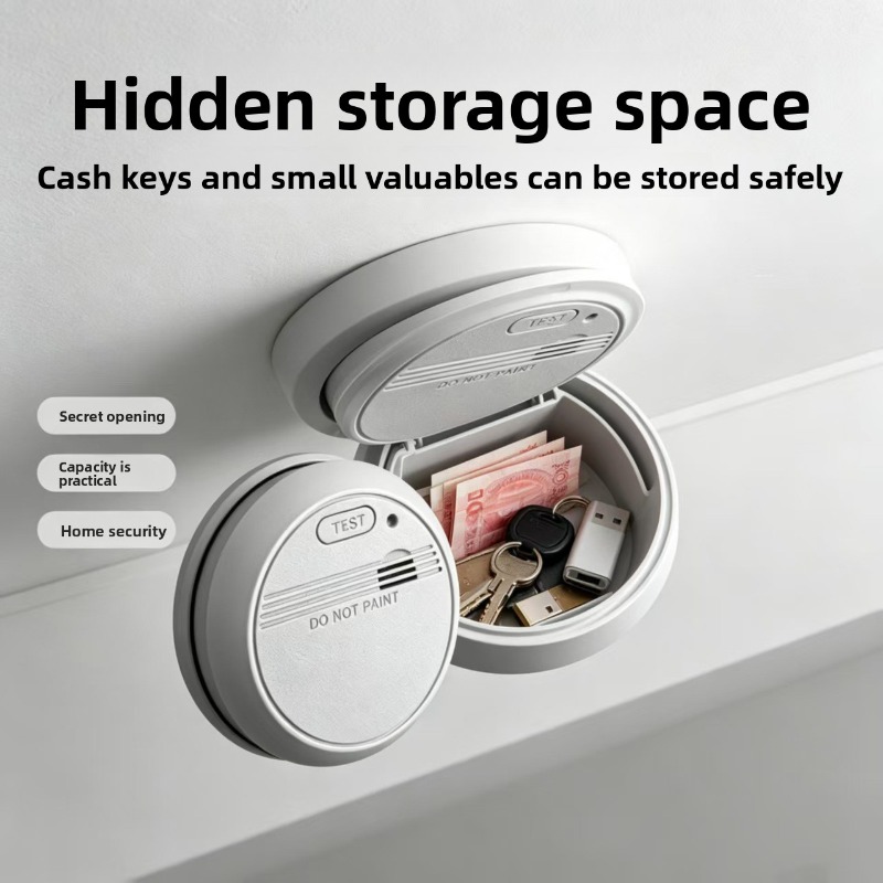 Home Security Items - Realistic Simulated Smoke Detector Hidden Safe