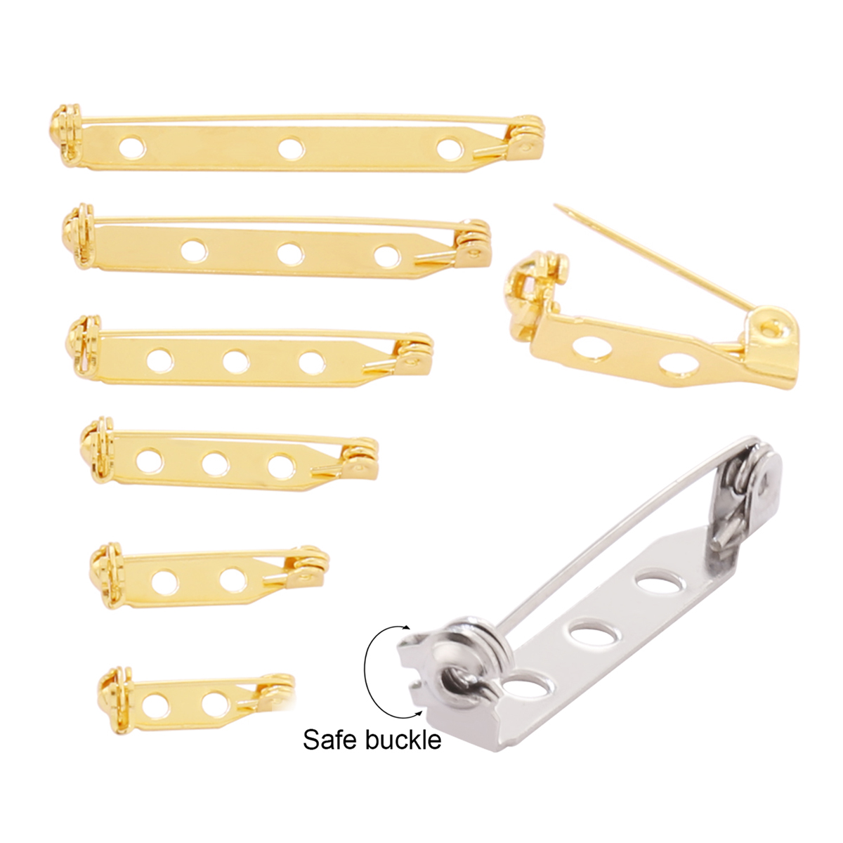 Home Security Safe - 10pcs 17-45mm Brooch Clip Base Pins