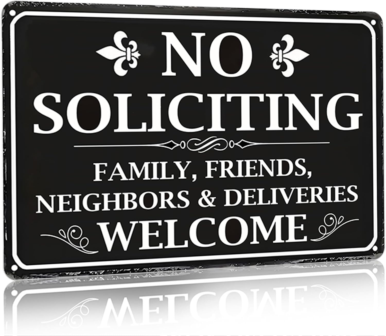 Home Security Yard Sign - No Soliciting Sign Family Friends Neighbors;Deliveries