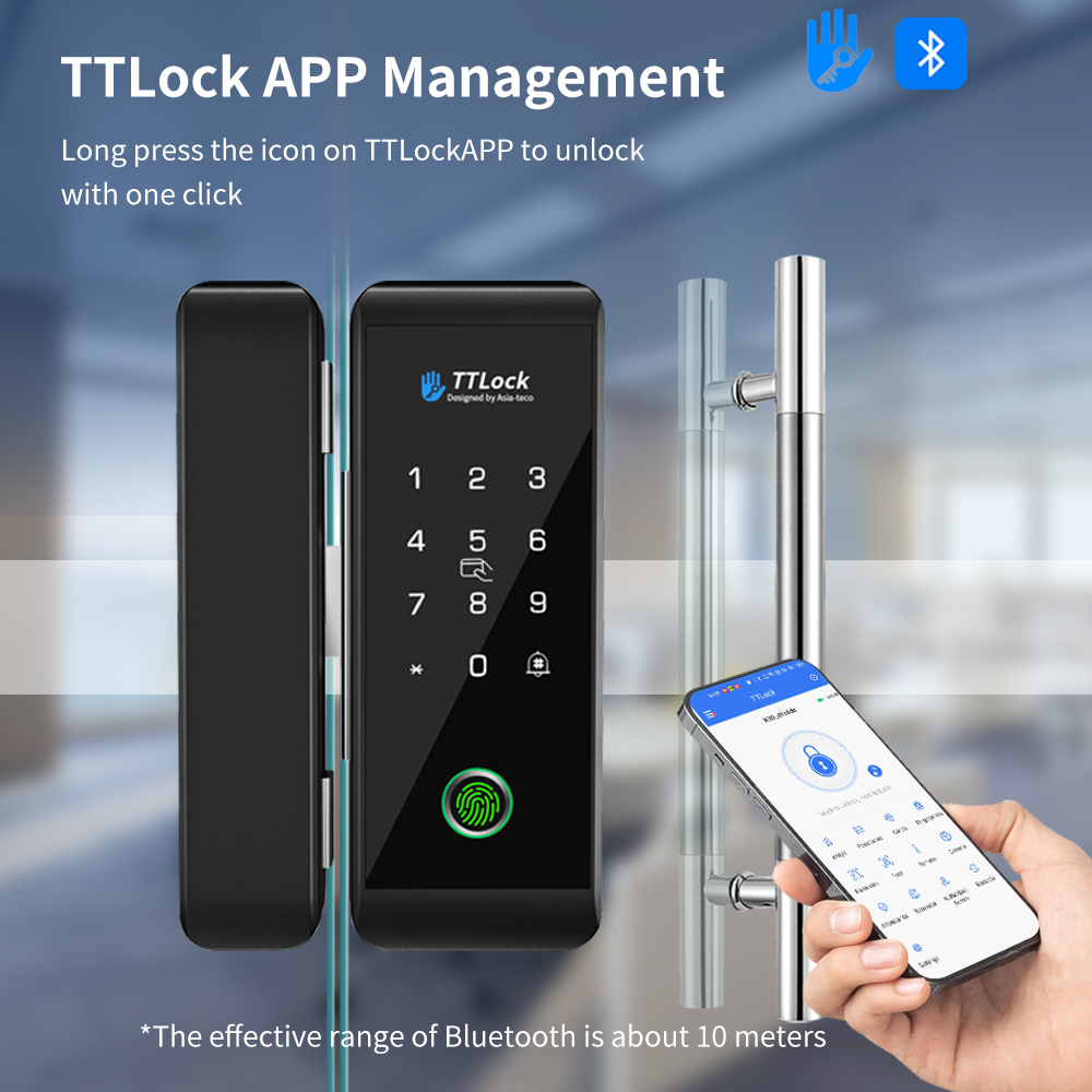 Home Security Safe - TTLOCK Smart Glass lock Fingerprint recognition