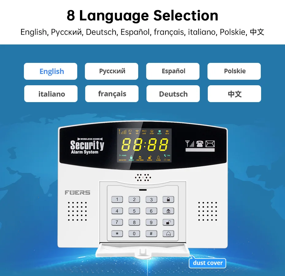 Fuers W214 WIFI 4G GSM Wireles - Home Zone Security App ulasan dan harga