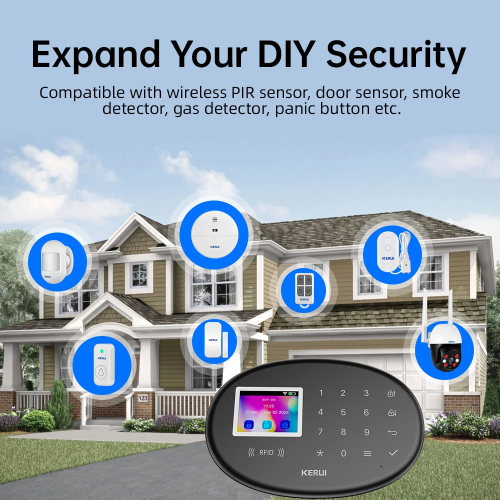 KERUI WiFi + 4G/2G Home Securi - Home Zone Security App ulasan dan harga