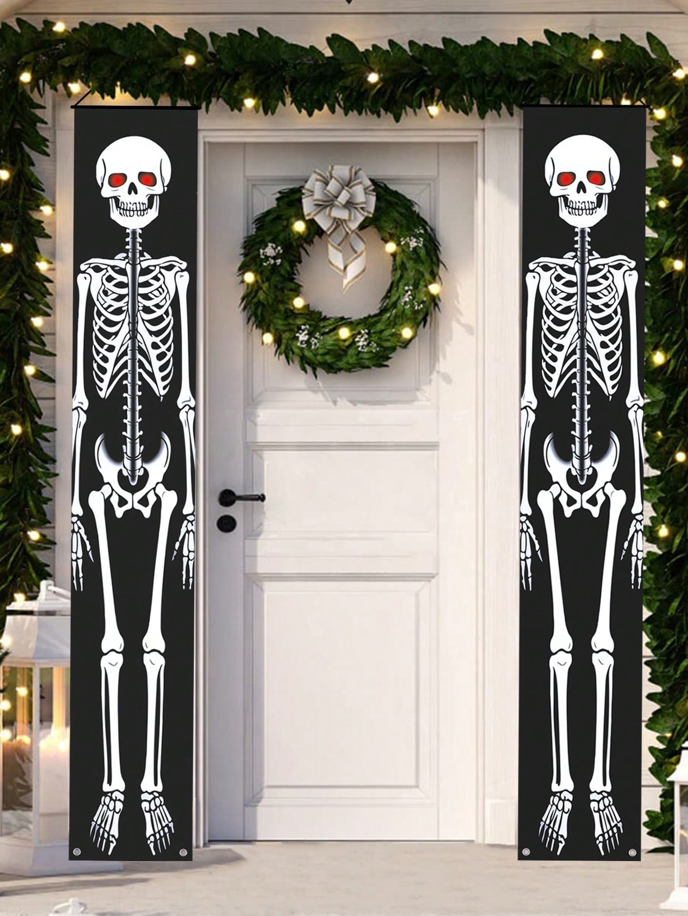 2Pcs Halloween Scary Red Eye S - Home Security Yard Sign ulasan dan harga