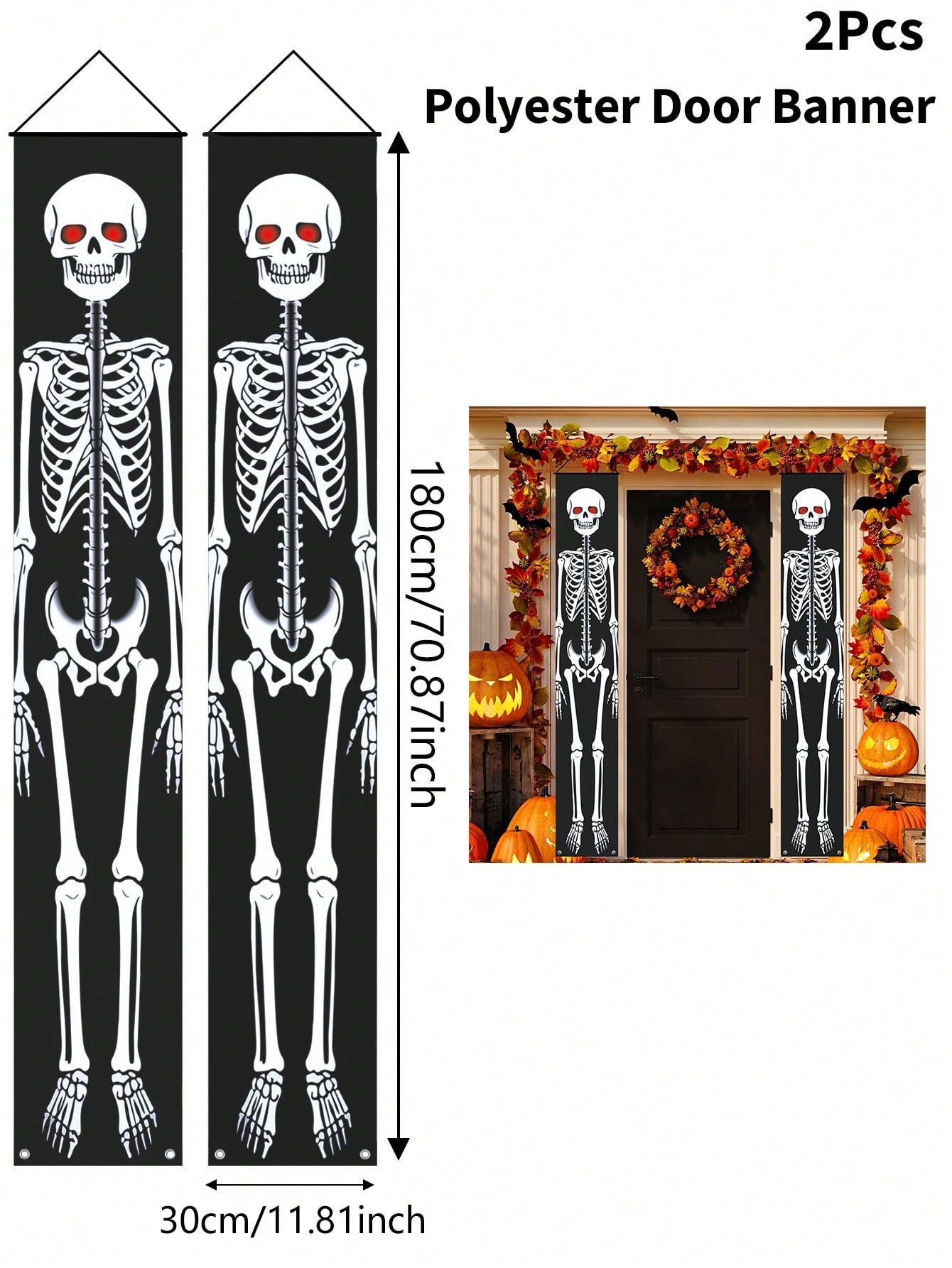 2Pcs Halloween Scary Red Eye S - Home Security Yard Sign ulasan dan harga