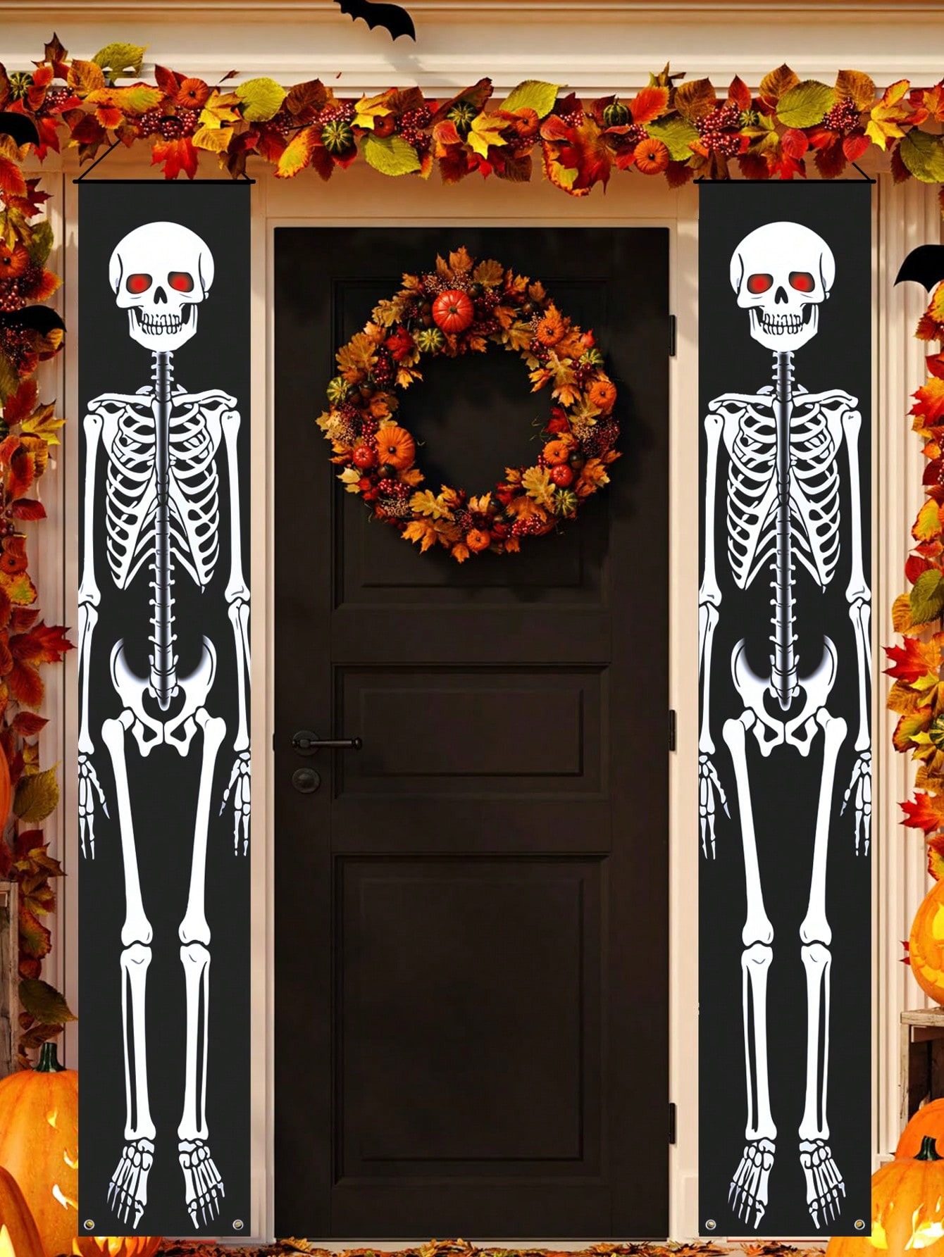 2Pcs Halloween Scary Red Eye S - Home Security Yard Sign ulasan dan harga