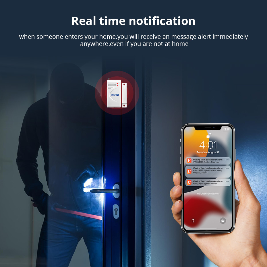 KERUI Tuya Smart WIFI Wireless - Home Zone Security App ulasan dan harga
