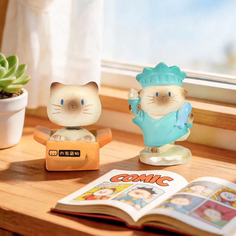 Cute Cat Blind Box Figure Resi - Home Security Items ulasan dan harga
