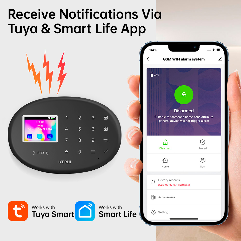 KERUI Alarm Security System W2 - Home Zone Security App ulasan dan harga