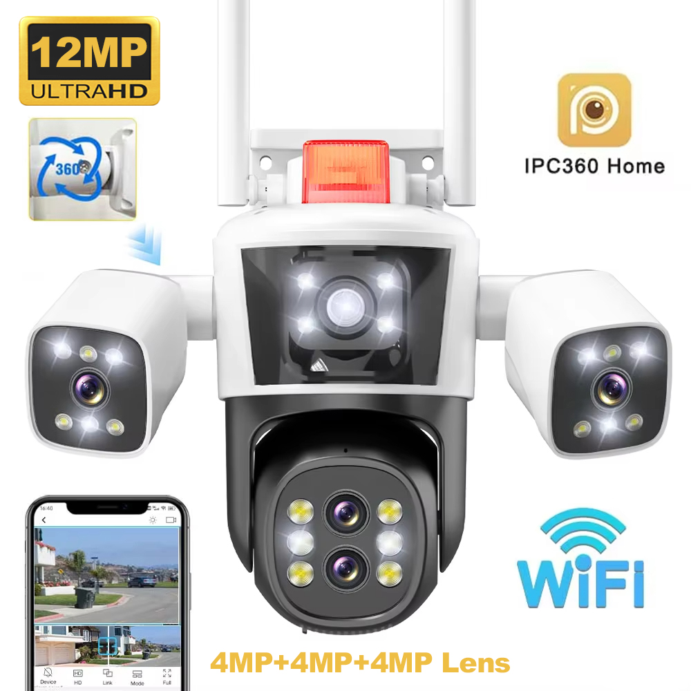 6K 12MP Outdoor WiFi Wireless  - Home Security Kamera ulasan dan harga