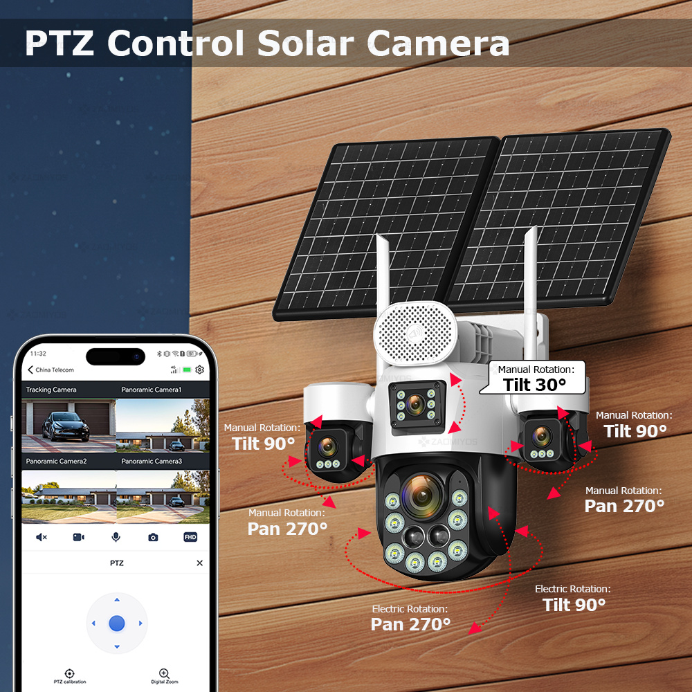 4 Lens Outdoor 360° Surveillan - Home Security Kamera ulasan dan harga