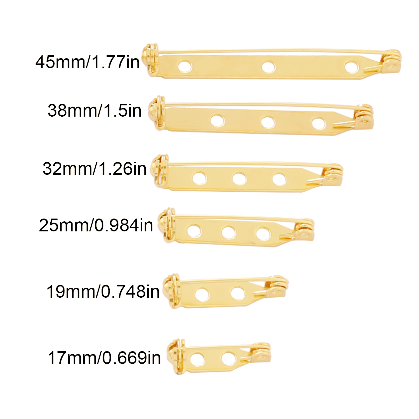 10pcs 17-45mm Brooch Clip Base - Home Security Safe ulasan dan harga