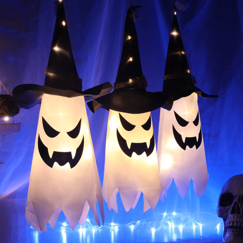 Halloween Glowing Witch Hat La - Home Security Yard Sign ulasan dan harga