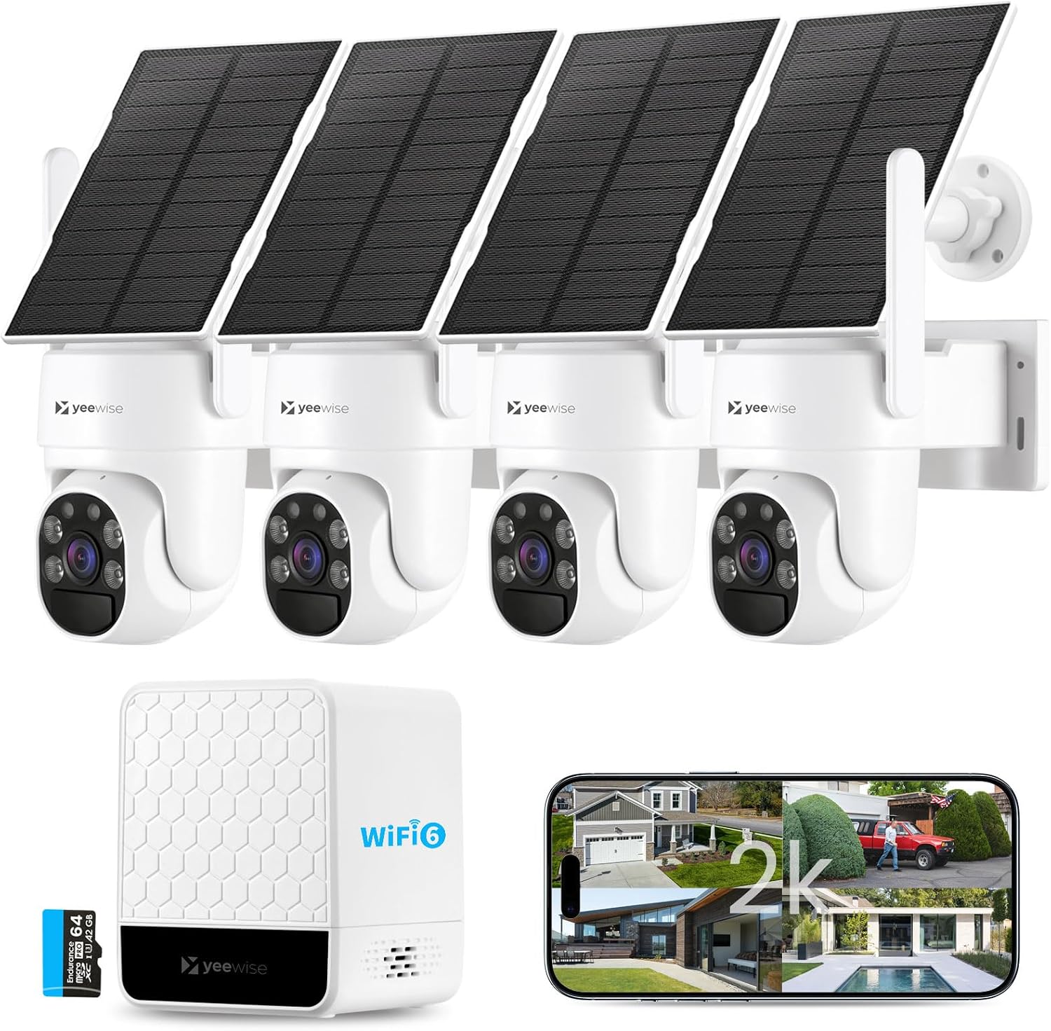 Wireless Outdoor Solar Securit - Home Security Cameras No Subscription ulasan dan harga