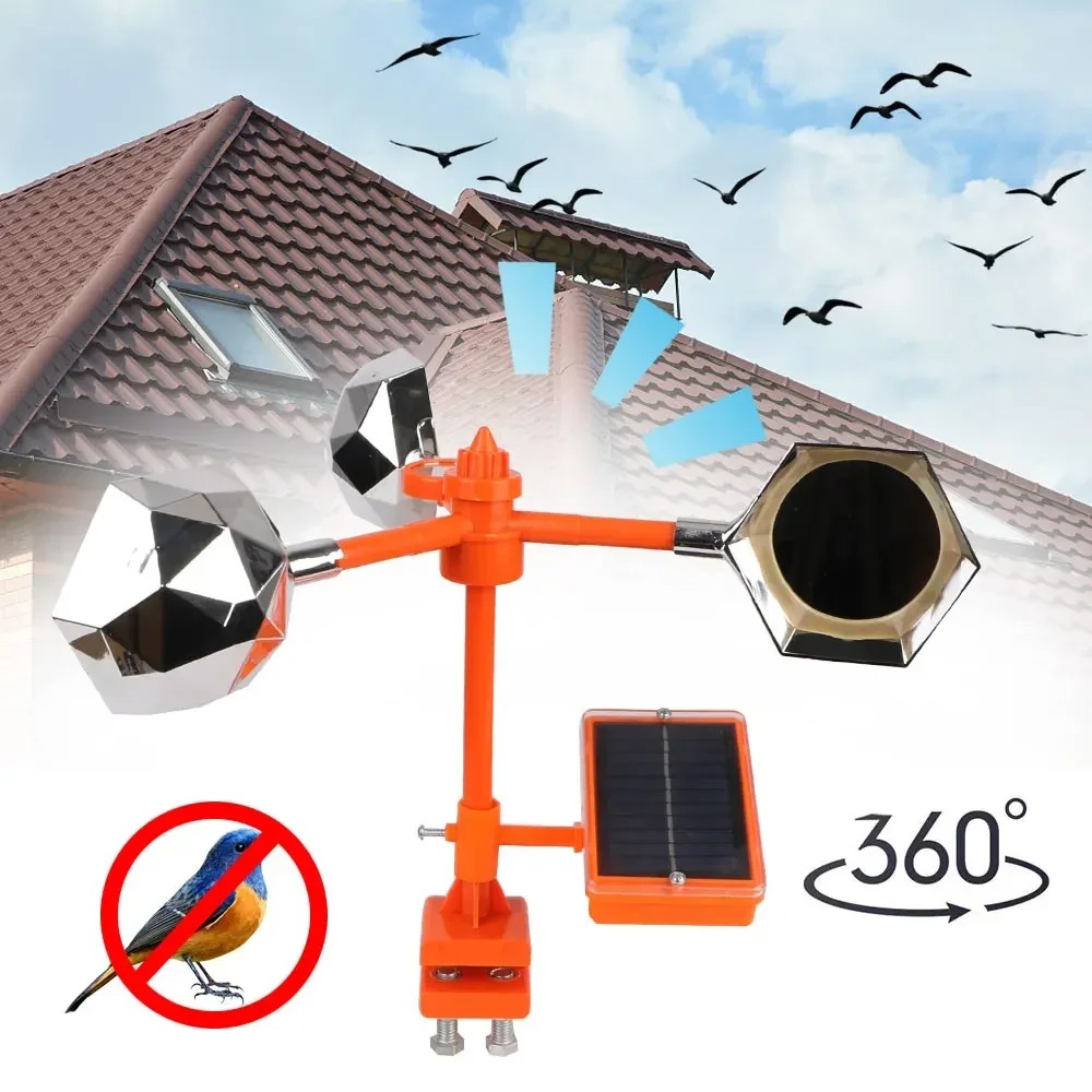 Solar Wind Powered 360° Bird R - Home Security Yard Sign ulasan dan harga