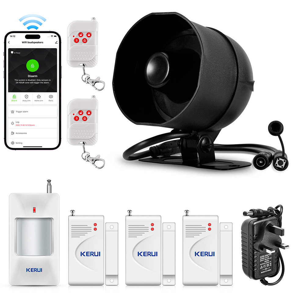 KERUI WIFI Alarm System Siren  - Home Zone Security App ulasan dan harga
