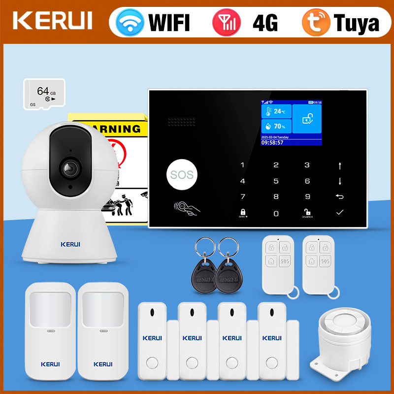 KERUI 4G Alarm System with Wir - Home Zone Security App ulasan dan harga