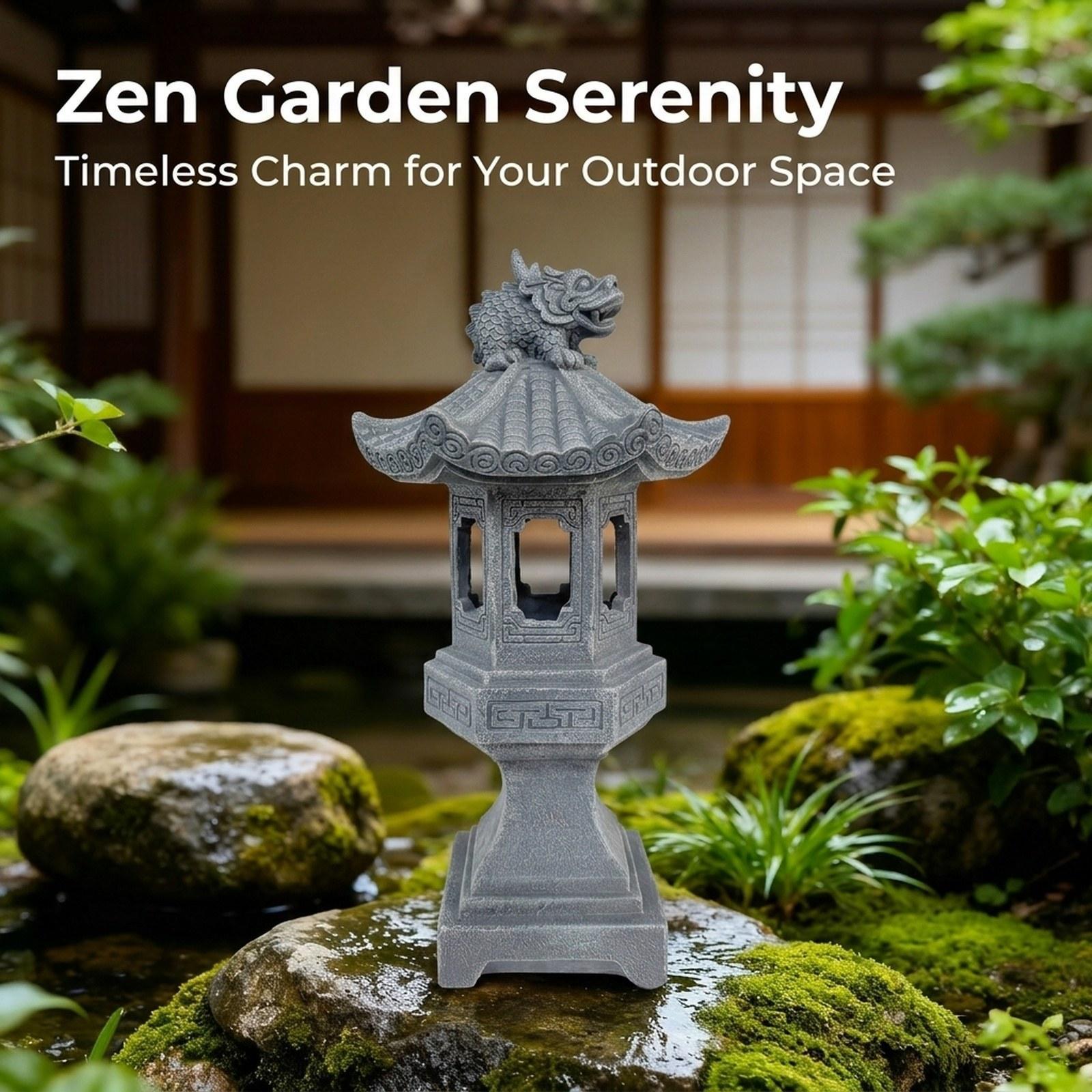 Solar Pagoda Lantern with Lant - Home Security Yard Sign ulasan dan harga