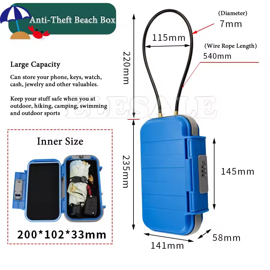 Creative Portable 4-digit Comb - Home Security Safe ulasan dan harga