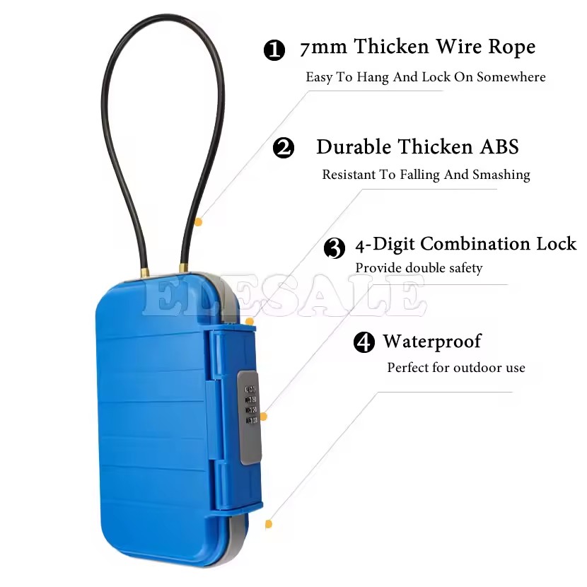 Creative Portable 4-digit Comb - Home Security Safe ulasan dan harga