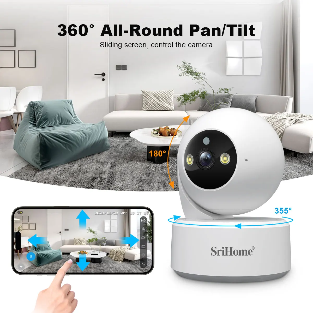 Srihome 5G WiFi Smart IP HD Ca - Home Security Kamera ulasan dan harga
