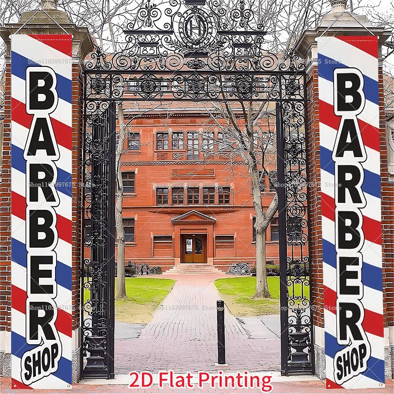 2D Barber Shop Text Logo Door  - Home Security Yard Sign ulasan dan harga