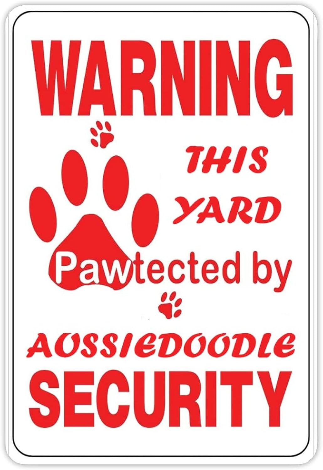 Warning This Yard Pawtected by - Home Security Yard Sign ulasan dan harga