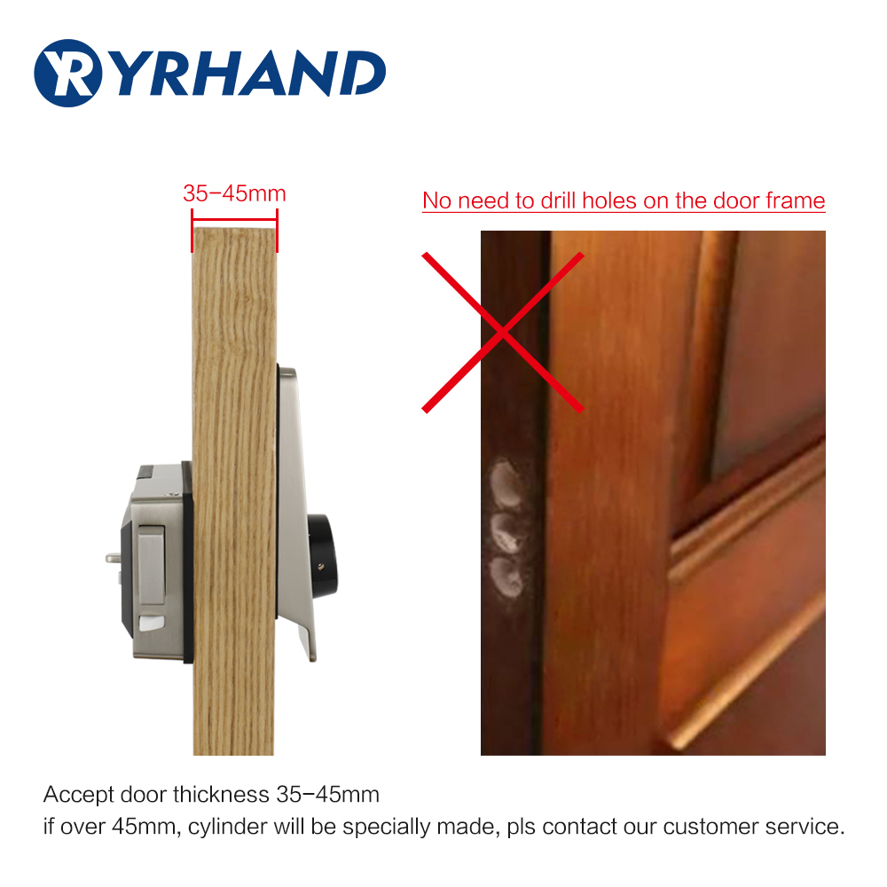Waterproof Smart door rim lock - Home Security Safe ulasan dan harga