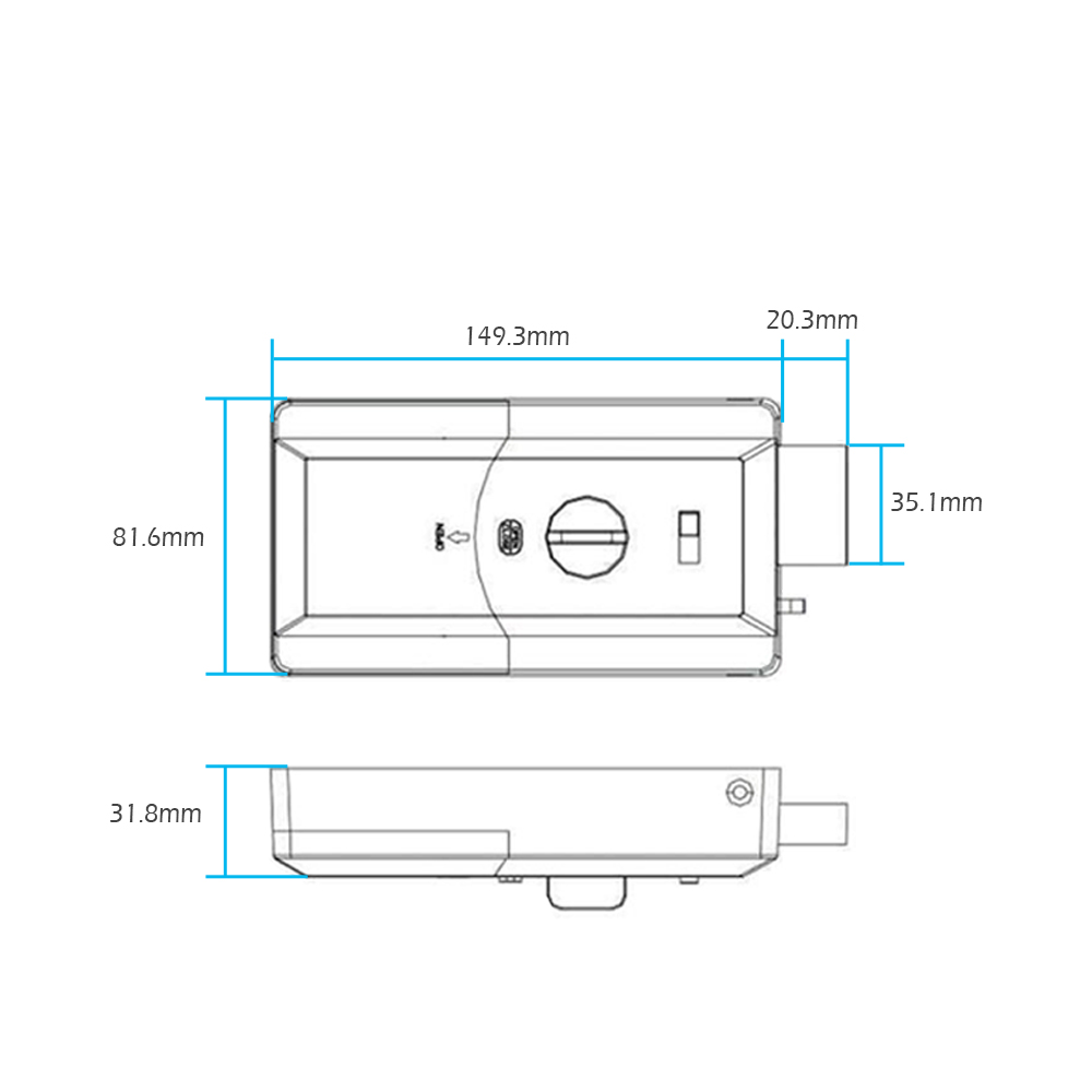 Waterproof Smart door rim lock - Home Security Safe ulasan dan harga