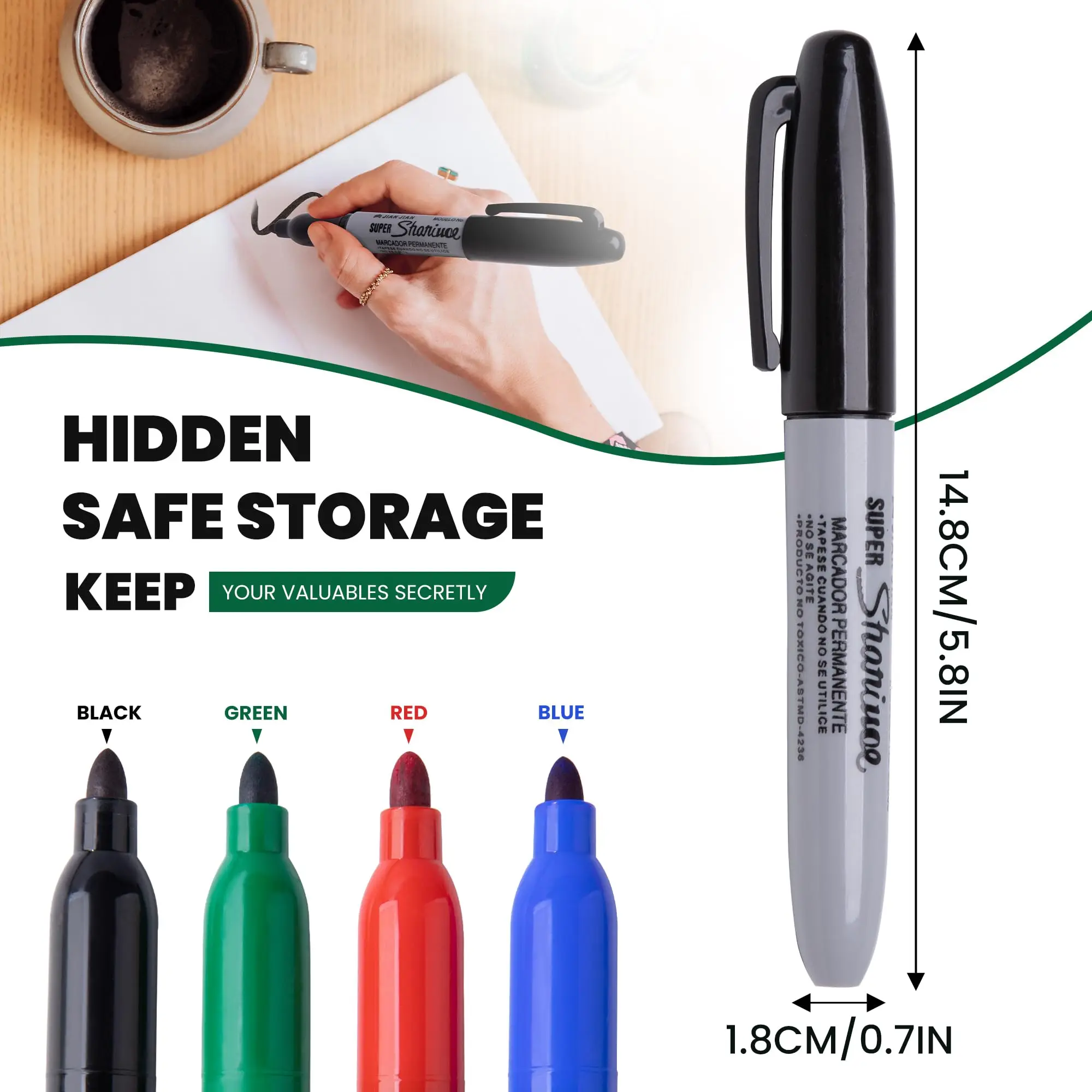Creative Fake Black Marker Pen - Home Security Safe ulasan dan harga