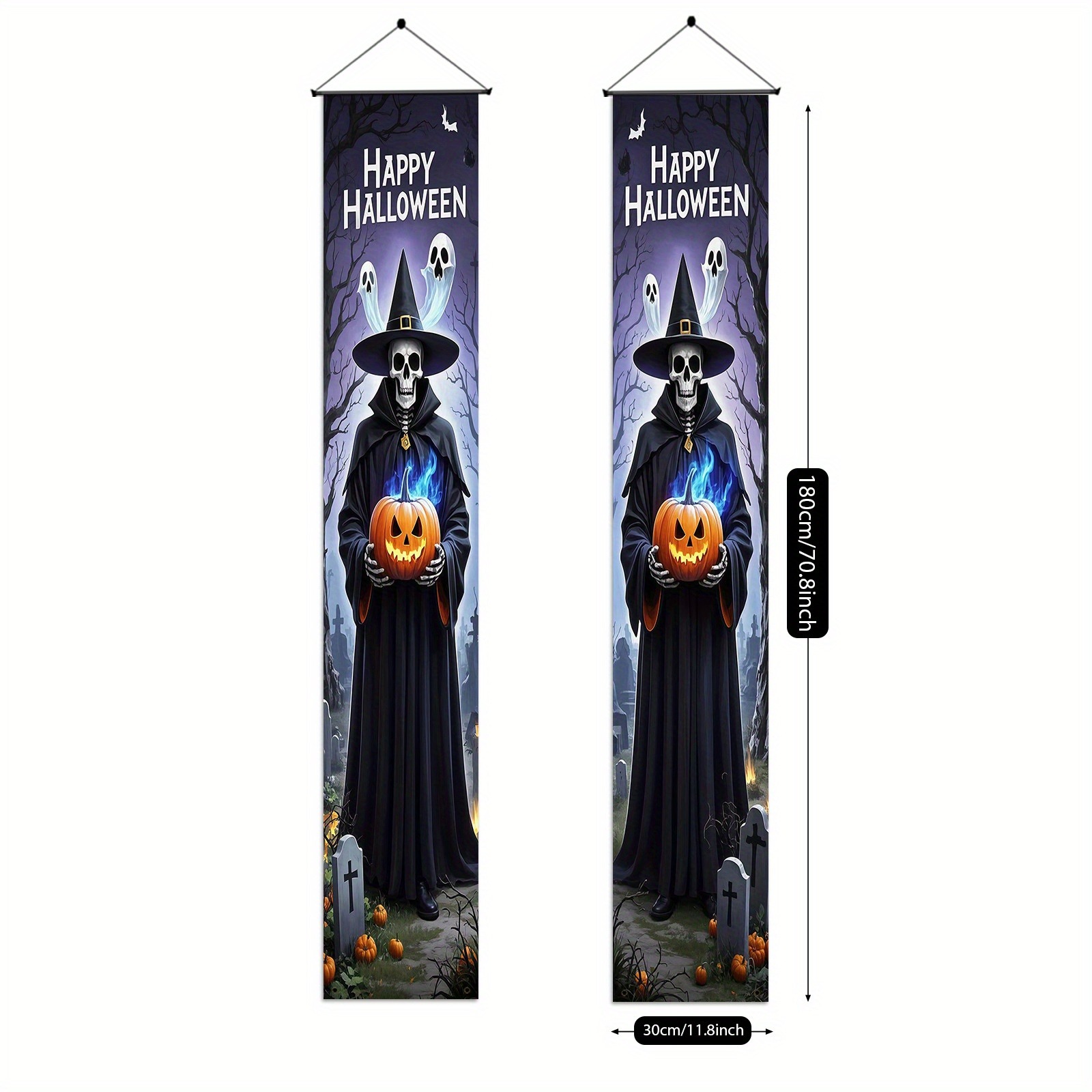 Halloween Door Banner Set Grim - Home Security Yard Sign ulasan dan harga